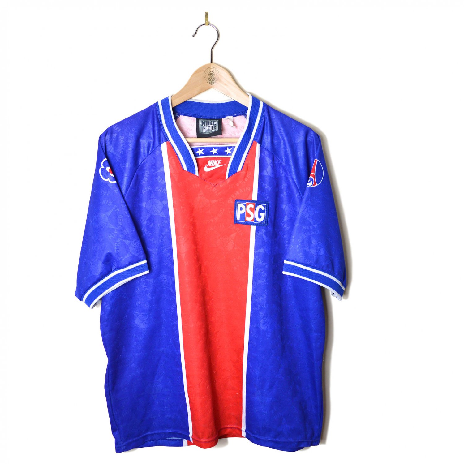 adult unisex Paris Saint-Germain Soccer Uniform Blank Jersey Retro 94/95 Home Activewear Blue Shirt