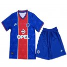 adult unisex Paris Saint-Germain Soccer Uniform suit Blank Jersey set Retro 95/96 Home Blue kit