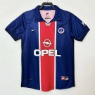 adult unisex Paris Saint-Germain Soccer Uniform Blank Jersey Retro 98/99 Home Activewear Navy Shirt