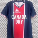 adult unisex Paris Saint-Germain Soccer Uniform Blank Jersey Retro 1974 Home Activewear Navy Shirt