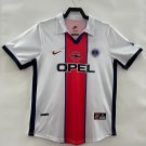 adult & kids Paris Saint-Germain Soccer Uniform Blank Jersey Retro 98/99 Away Activewear White Shirt