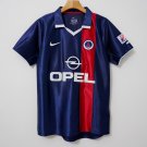 adult & kids Paris Saint-Germain Soccer Uniform Blank Jersey Retro 01/02 Home Activewear Navy Shirt