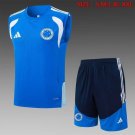 adult & unisex Cruzeiro Soccer Uniform suit Blank Jersey set Training 2627 Sleeveless Blue Shirt kit