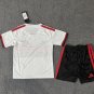 youth Flamengo Team Soccer Uniform suit Blank Jersey set Away 2627 kids Activewear White Shirt kit