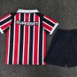 youth Sao Paulo Team Soccer Uniform suit Blank Jersey set Away 2627 kids Activewear Red Shirt kit