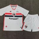 youth Sao Paulo Team Soccer Uniform suit Blank Jersey set Home 2627 kids Activewear White Shirt kit