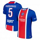 adult & kids Paris Saint-Germain Soccer Uniform 5 Marquinhos Jersey 2627 Home Activewear Blue Shirt