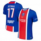 adult & kids Paris Saint-Germain Soccer Uniform 17 Vitinha Ferreira Jersey 2627 Home Activewear Blue
