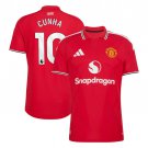 adult & kids Manchester United Soccer Uniform 10 Matheus Cunha Jersey 2627 Home Activewear Red