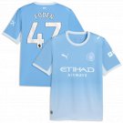 adult & kids Manchester City Soccer Uniform 47 Phil Foden Jersey 2627 Home Activewear Blue Shirt