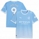 adult & kids Manchester City Soccer Uniform 9 Erling Haaland Jersey 2627 Home Activewear Blue Shirt
