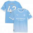 adult & kids Manchester City Soccer Uniform 42 Antoine Semenyo Jersey 2627 Home Activewear Blue