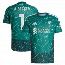 adult & kids Liverpool Soccer Uniform 1 Alisson Becker Jersey 2627 Goalkeeper Activewear Green Shirt