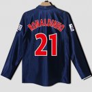 adult unisex Paris Saint-Germain Soccer Uniform 21 Ronaldinho Jersey Retro 01/02 Home Long Sleeves