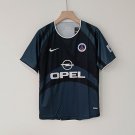 adult & kids Paris Saint-Germain Soccer Uniform Blank Jersey Retro 01/02 Third Activewear Black