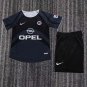 youth Paris Saint-Germain Soccer Uniform suit Blank Jersey set Retro 01/02 kids Third Black kit