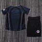 youth Paris Saint-Germain Soccer Uniform suit Blank Jersey set Retro 01/02 kids Third Black kit