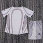 youth Paris Saint-Germain Soccer Uniform suit Blank Jersey set Retro 01/02 kids Away Shirt Grey kit