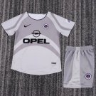youth Paris Saint-Germain Soccer Uniform suit Blank Jersey set Retro 01/02 kids Away Shirt Grey kit
