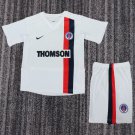 youth Paris Saint-Germain Soccer Uniform suit Blank Jersey set Retro 02/03 kids Away White kit
