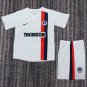 youth Paris Saint-Germain Soccer Uniform suit Blank Jersey set Retro 02/03 kids Away White kit