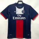 adult unisex Paris Saint-Germain Soccer Uniform Blank Jersey Retro 13/14 Home Activewear Navy Shirt