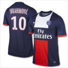 adult unisex Paris Saint-Germain Soccer Uniform 10 Zlatan Ibrahimović Jersey Retro 13/14 Home Navy