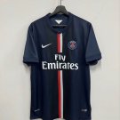 adult unisex Paris Saint-Germain Soccer Uniform Blank Jersey Retro 14/15 Home Activewear Navy Shirt