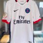 adult unisex Paris Saint-Germain Soccer Uniform 6 Marco Verratti Jersey Retro 15/16 Away Shirt White