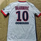 adult unisex Paris Saint-Germain Soccer Uniform 10 Zlatan Ibrahimović Jersey Retro 15/16 Away White