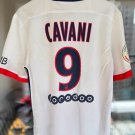 adult unisex Paris Saint-Germain Soccer Uniform 9 Edinson Cavani Jersey Retro 15/16 Away Shirt White