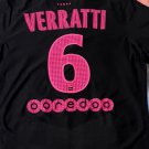 adult unisex Paris Saint-Germain Soccer Uniform 6 Marco Verratti Jersey Retro 15/16 Third Black