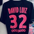 adult unisex Paris Saint-Germain Soccer Uniform 32 David Luiz Jersey Retro 15/16 Third Shirt Black