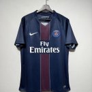 adult unisex Paris Saint-Germain Soccer Uniform Blank Jersey Retro 16/17 Home Activewear Navy Shirt
