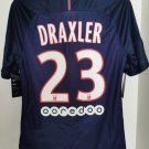 adult unisex Paris Saint-Germain Soccer Uniform 23 Julian Draxler Jersey Retro 16/17 Home Shirt Navy
