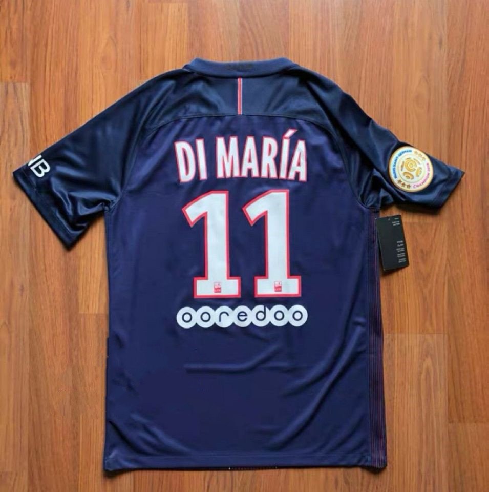 adult unisex Paris Saint-Germain Soccer Uniform 11 Di Mar&Atilde;&shy;a Jersey Retro 16/17 Home Activewear Navy