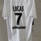 adult unisex Paris Saint-Germain Soccer Uniform 7 Lucas Moura Jersey Retro 16/17 Away Shirt White