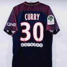 adult unisex Paris Saint-Germain Soccer Uniform 30 Stephen Curry Jersey Retro 17/18 Home Shirt Navy