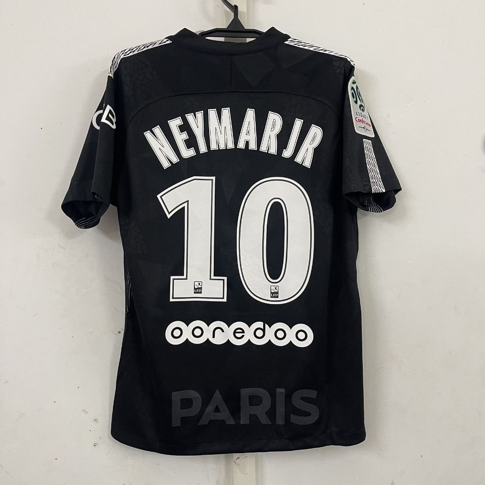 adult unisex Paris Saint-Germain Soccer Uniform 10 Neymar Jr Jersey Retro 17/18 Away Shirt Black