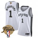 adult & youth San Antonio Spurs Basketball Uniform 1 VICTOR WEMBANYAMA Jersey 2026 Finals White