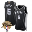 adult & youth San Antonio Spurs Basketball Uniform 5 STEPHON CASTLE Jersey 2026 Finals Black Shirt