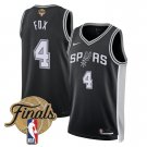 adult & youth San Antonio Spurs Basketball Uniform 4 DE'AARON FOX Jersey 2026 Finals Black Shirt
