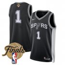 adult & youth San Antonio Spurs Basketball Uniform #1 Jersey 2026 Finals Activewear Black Shirt