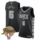 adult & youth San Antonio Spurs Uniform 5 STEPHON CASTLE Jersey 2026 Finals Shirt Black Statement