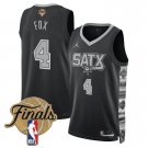 adult & youth San Antonio Spurs Uniform 4 DE'AARON FOX Jersey 2026 Finals Shirt Black Statement