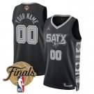 adult & youth San Antonio Spurs Uniform 00 Custom name number Jersey 2026 Finals Black Statement