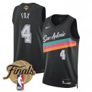 adult & youth San Antonio Spurs Basketball Uniform 4 DE'AARON FOX Jersey 2026 Finals Black City