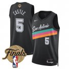 adult & youth San Antonio Spurs Basketball Uniform 5 STEPHON CASTLE Jersey 2026 Finals Black City