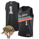 adult & youth San Antonio Spurs Basketball Uniform #1 Jersey 2026 Finals Activewear Black City Shirt
