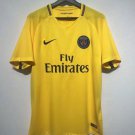 adult unisex Paris Saint-Germain Soccer Uniform Blank Jersey Retro 17/18 Third Activewear Yellow